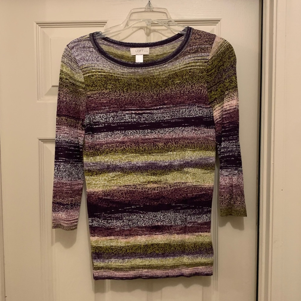 Ann Taylor Striped Sweater. Women’s Petite Small